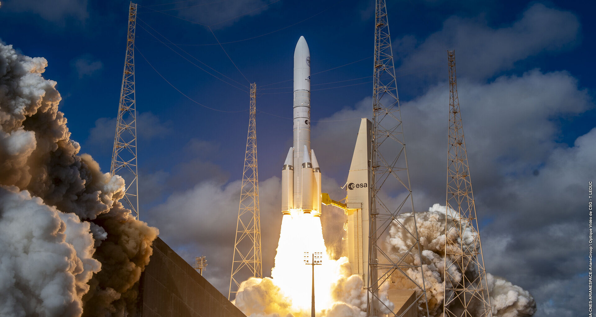 First Ariane 6 liftoff with most powerful boosters