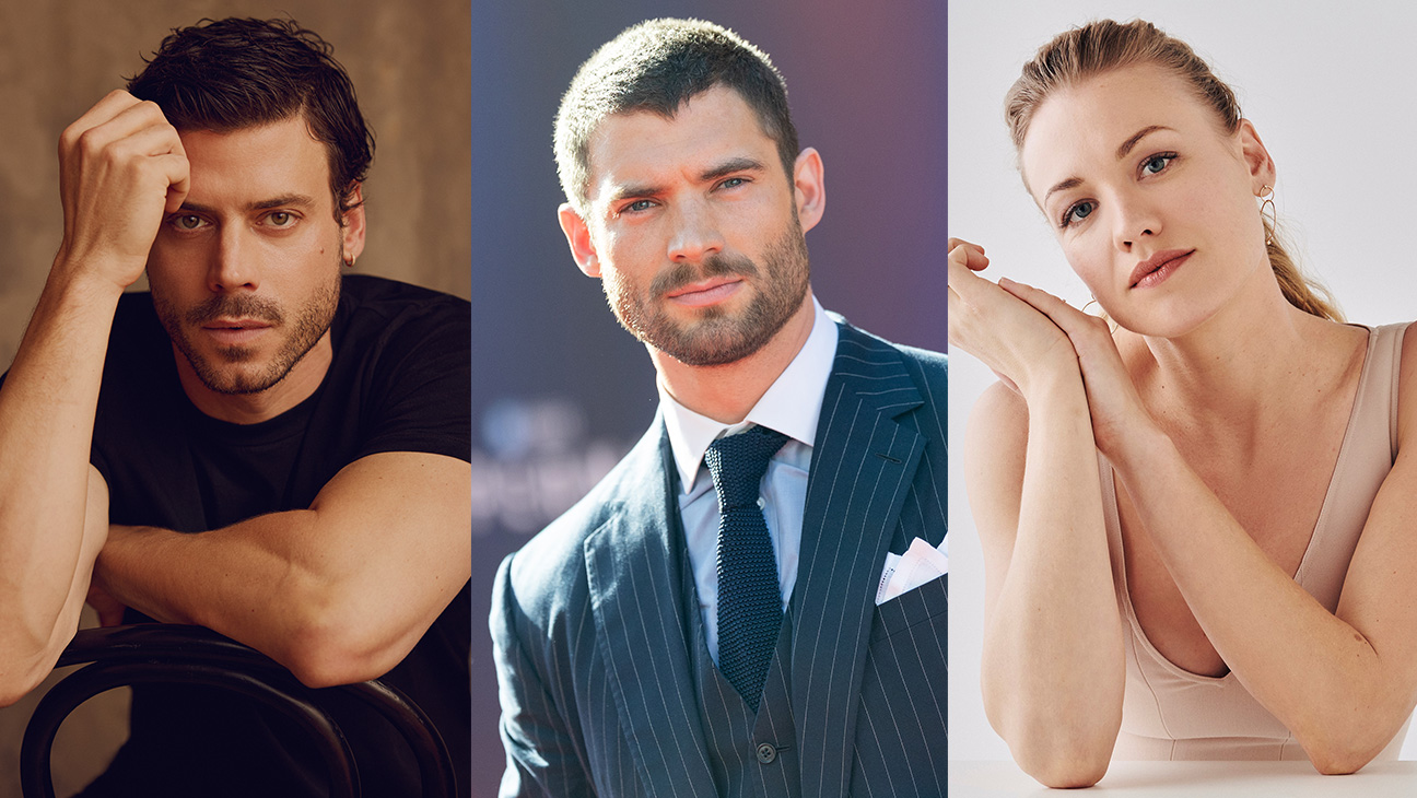 Francois Arnaud David Corenswet and Yvonne Strahovski