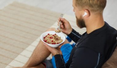 runner eating breakfast