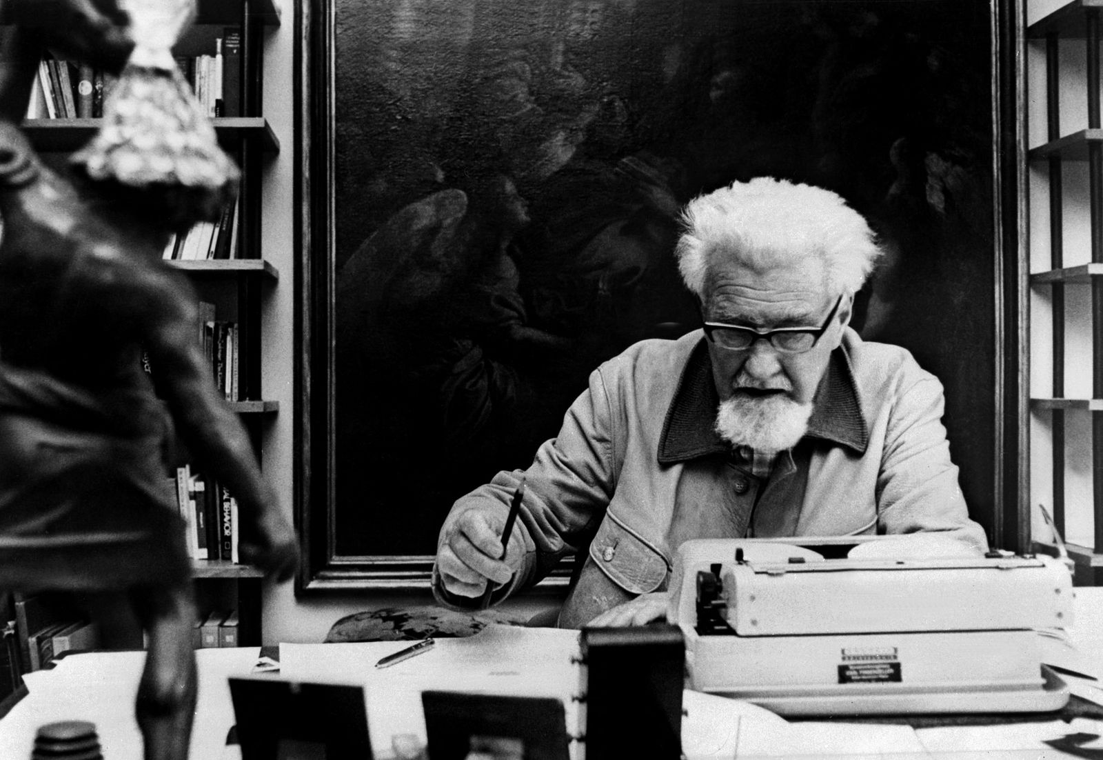 Image may contain Konrad Lorenz Face Head Person Photography Portrait Art Painting Adult Accessories and Glasses