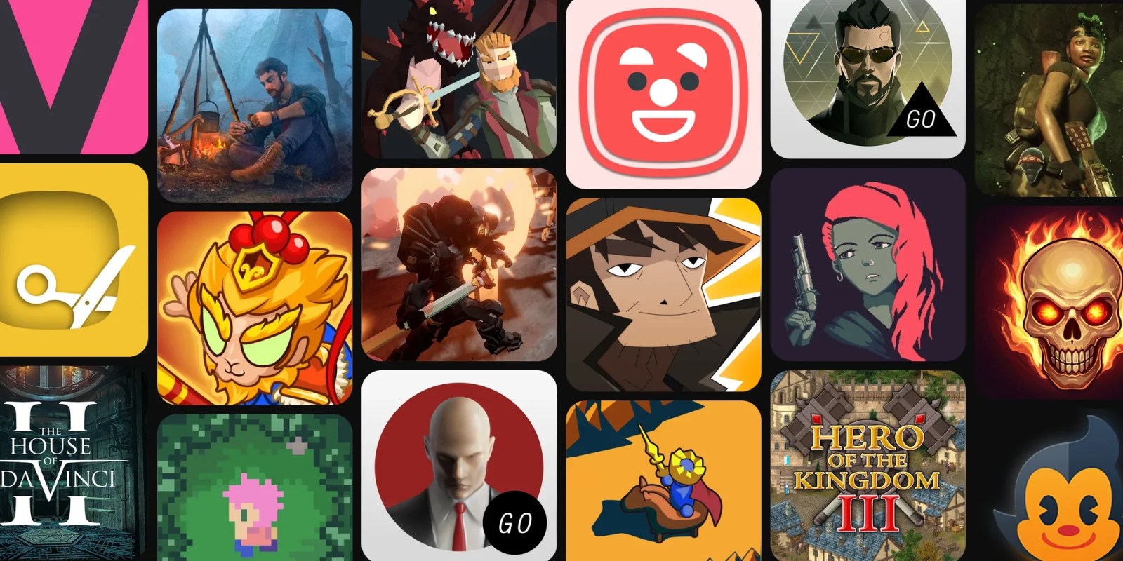 A collage of images of characters