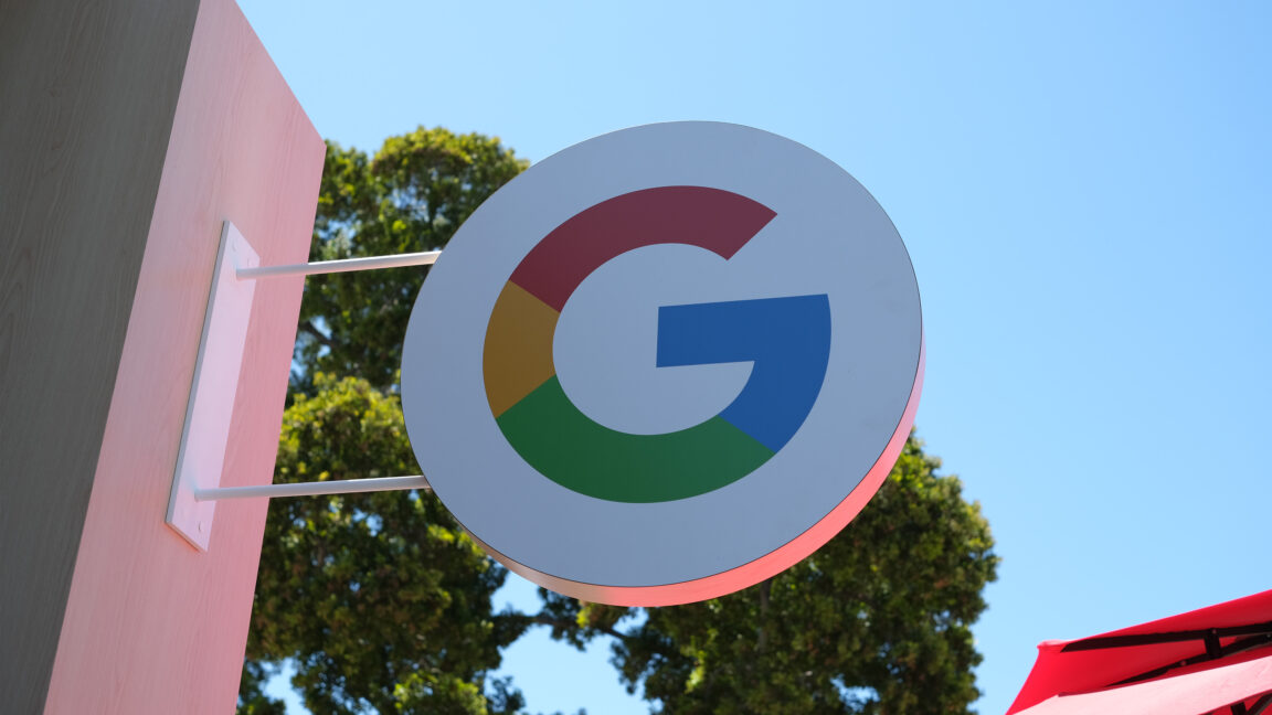 Google sign with logo