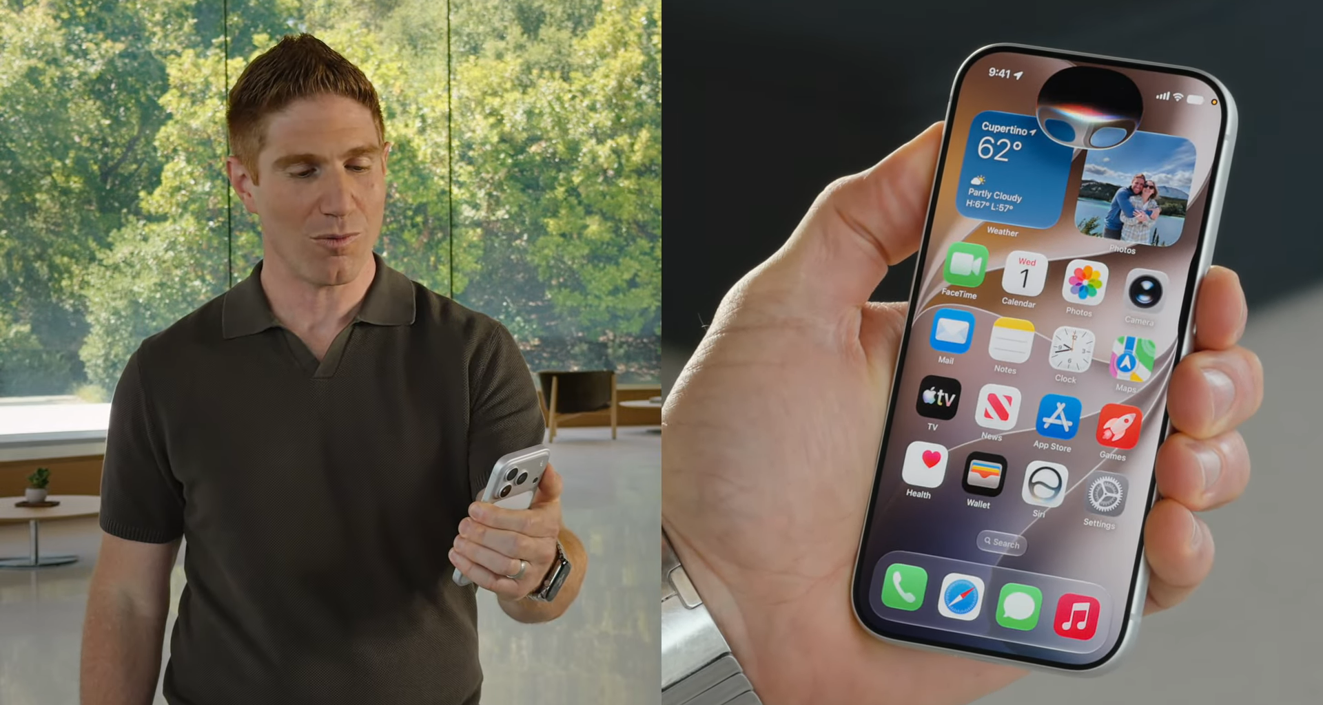 Using side button on iPhone to access Siri at WWDC 2026