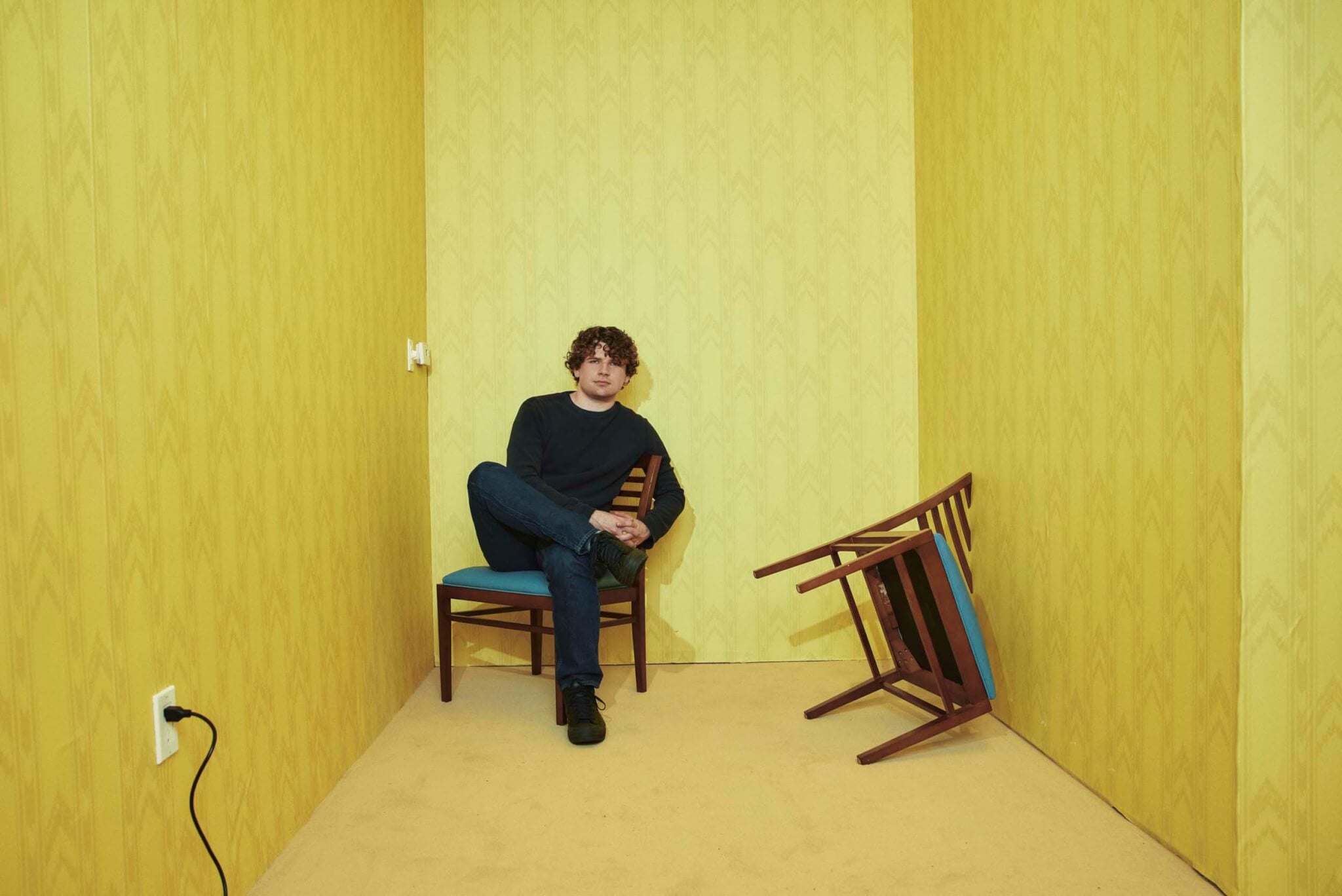 Director Kane Parsons  in yellow room