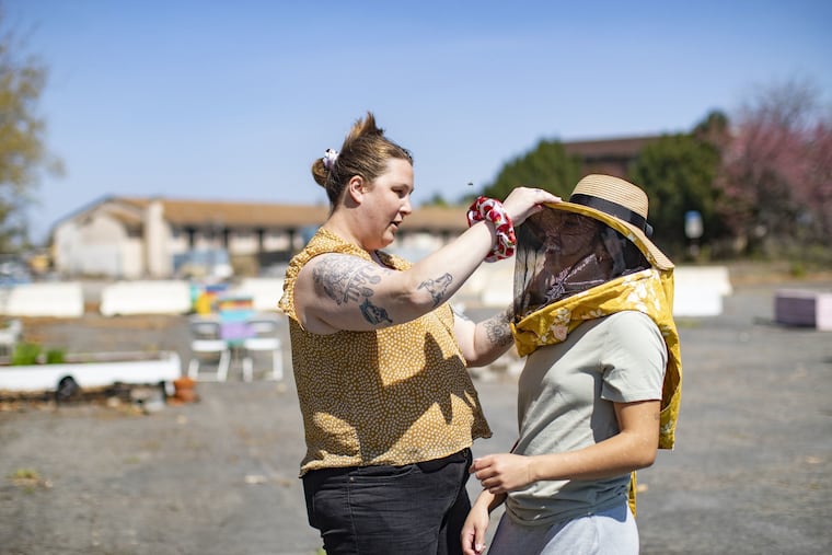 Amelia Mraz and Meghan Robertson partnered to design the six-week therapeutic beekeeping program.
