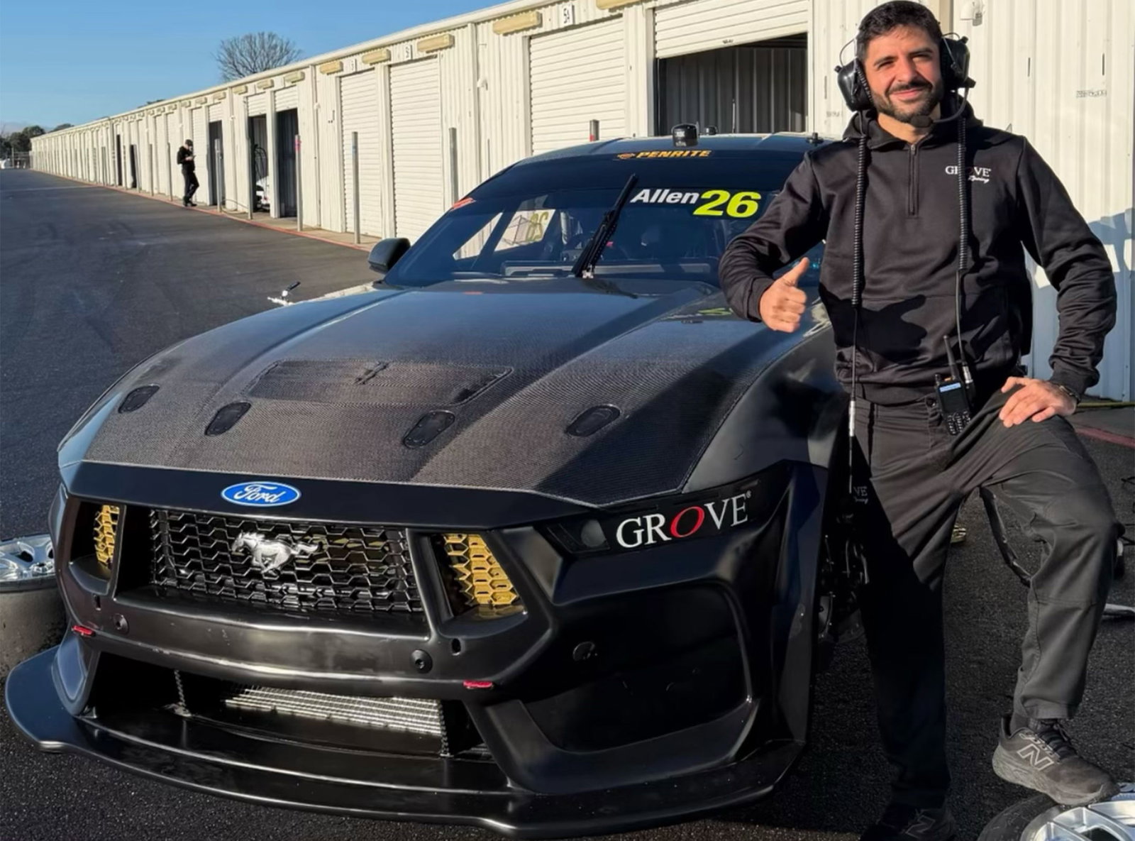 Double duties for Kai Allen at Mustang shakedown