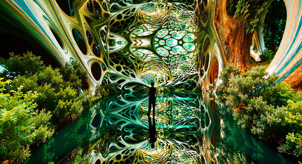 Immersive AI art at DATALAND AI art museum