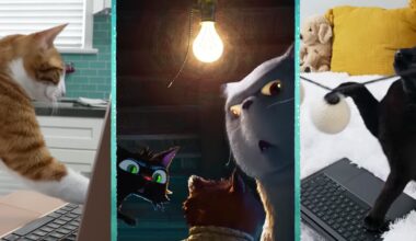 Images from Pixar Gatto trailer and cats' reactions to the Gatto trailer