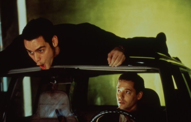 THE CABLE GUY, from left: Jim Carrey, Matthew Broderick, 1996. © Columbia Pictures / Courtesy Everett Collection