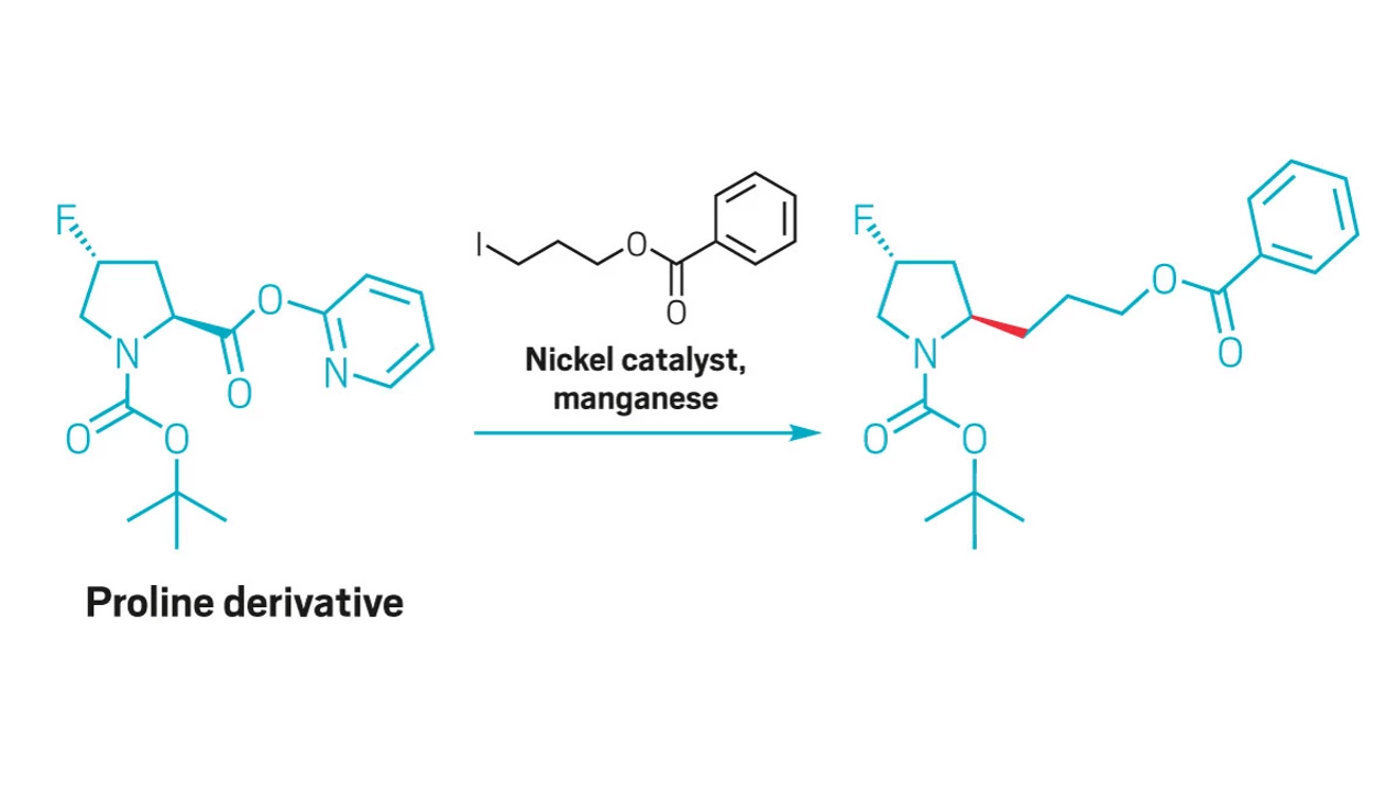 Cross-coupling preserves stereochemistry of chiral carboxylic acids