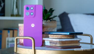 Moto G 2026 and Moto G Play 2026 standing and lying flat