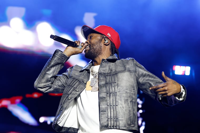 Meek Mill closes day 2 of the Roots Picnic 2025 while performing on the Fairmount Park Stage at the Mann Center on Sunday, June 1, 2025.