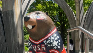 U.S.-inspired World Cup beaver vandalized in Toronto