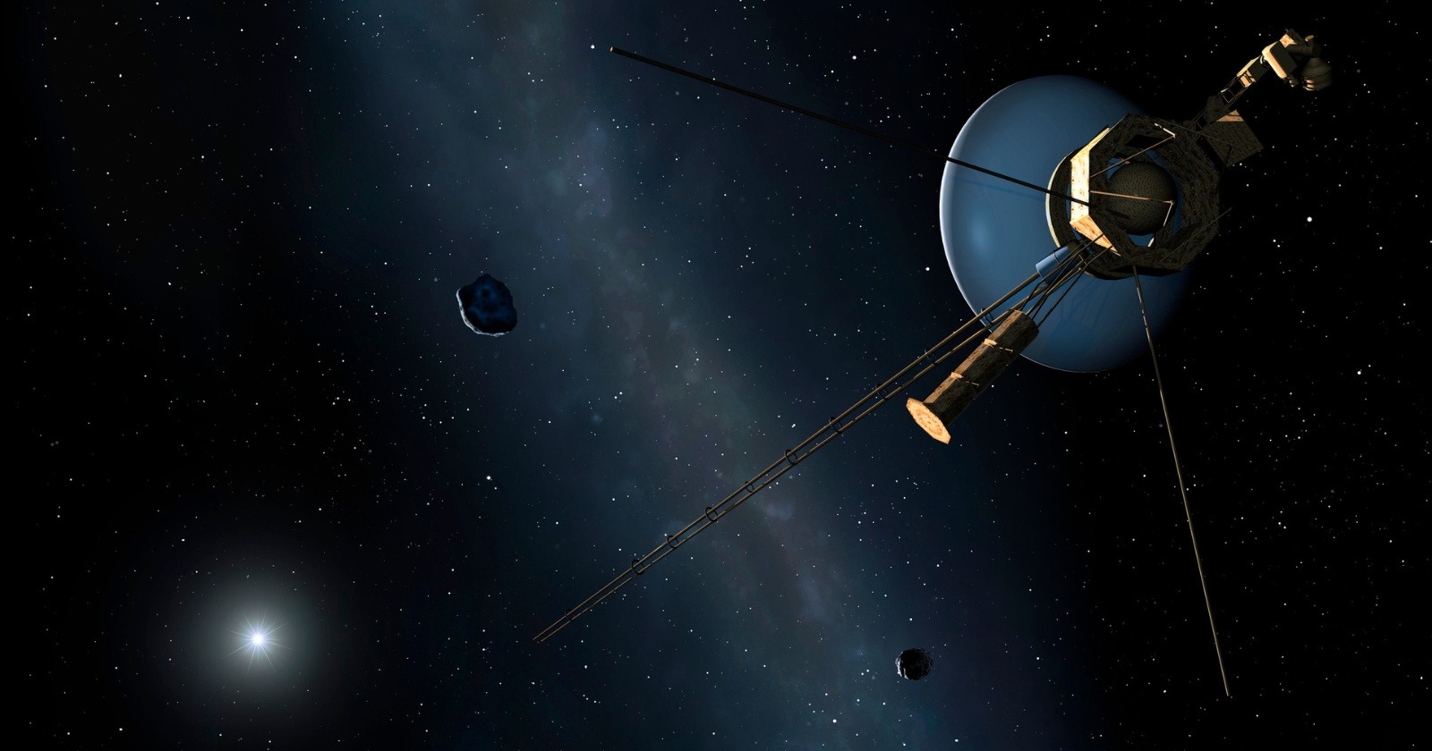 A spacecraft no larger than a small car, launched the year Star Wars came out, is still moving outward at 38,000 miles per hour far beyond the orbit of Pluto — and the radio signals it sends home, traveling at the speed of light, now take more than 23 hours to reach the engineers who built it, most of whom are no longer alive