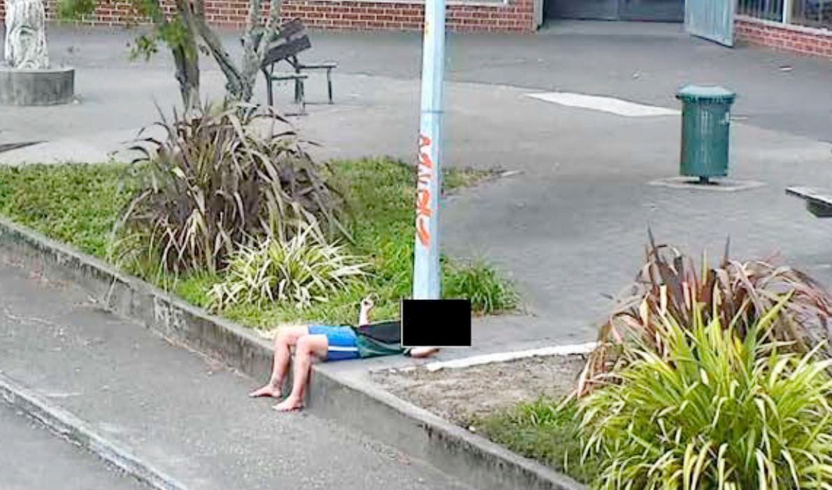 Recent CCTV footage submitted to Whakatāne District Council by Rotorua Police shows people drinking in the Murupara CBD, urinating outside shops and lying, intoxicated, on the footpath. Photo / Police