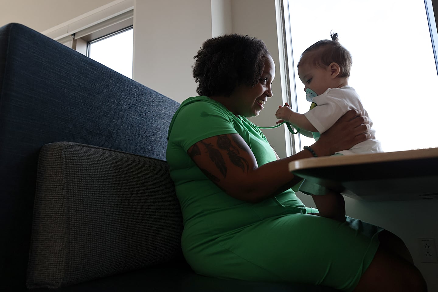 Alea Martinez with her son, Sincere.