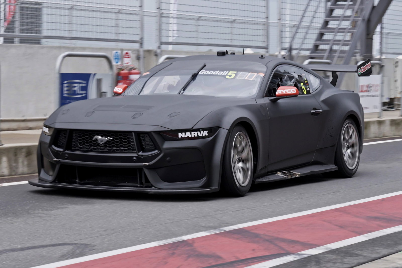 Supercars wildcard Reuben Goodall tested a Tickford Racing Ford Mustang at The Bend.
