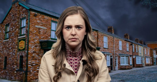 Summer in front of the Rovers on a gloomy Coronation Street