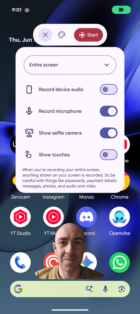 screen reactions