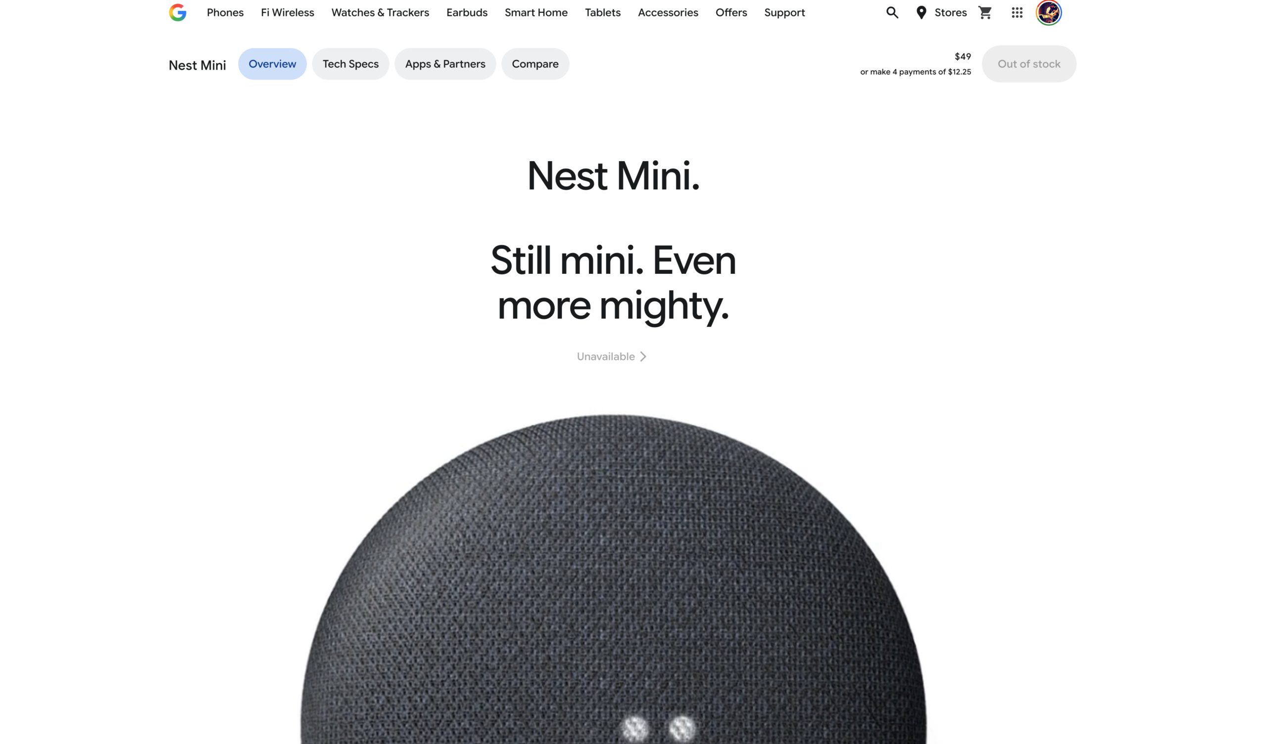 Screenshot 2026 06 08 at 12.40.36 PM Nest Mini Out of stock