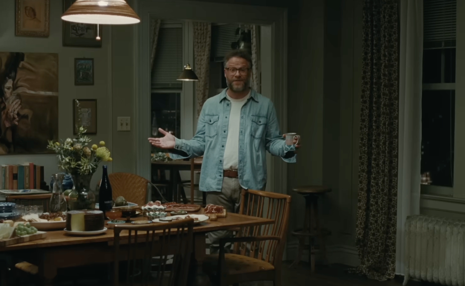 Seth Rogen plays music teacher Joe, who is unhappy in his marriage, in ‘The Invite’