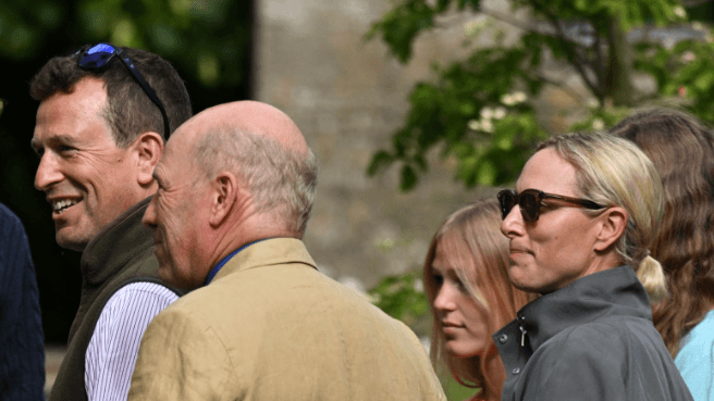 Zara Tindall channels cool-girl chic as she joins brother Peter Phillips for church rehearsal on eve of his wedding to Harriet Sperling