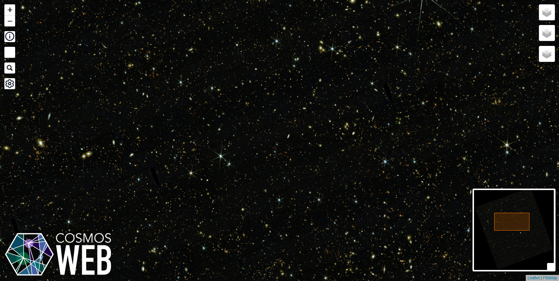 A section of the COSMOS-Web map, zoom x4. Credit: COSMOS-Web Collaboration.