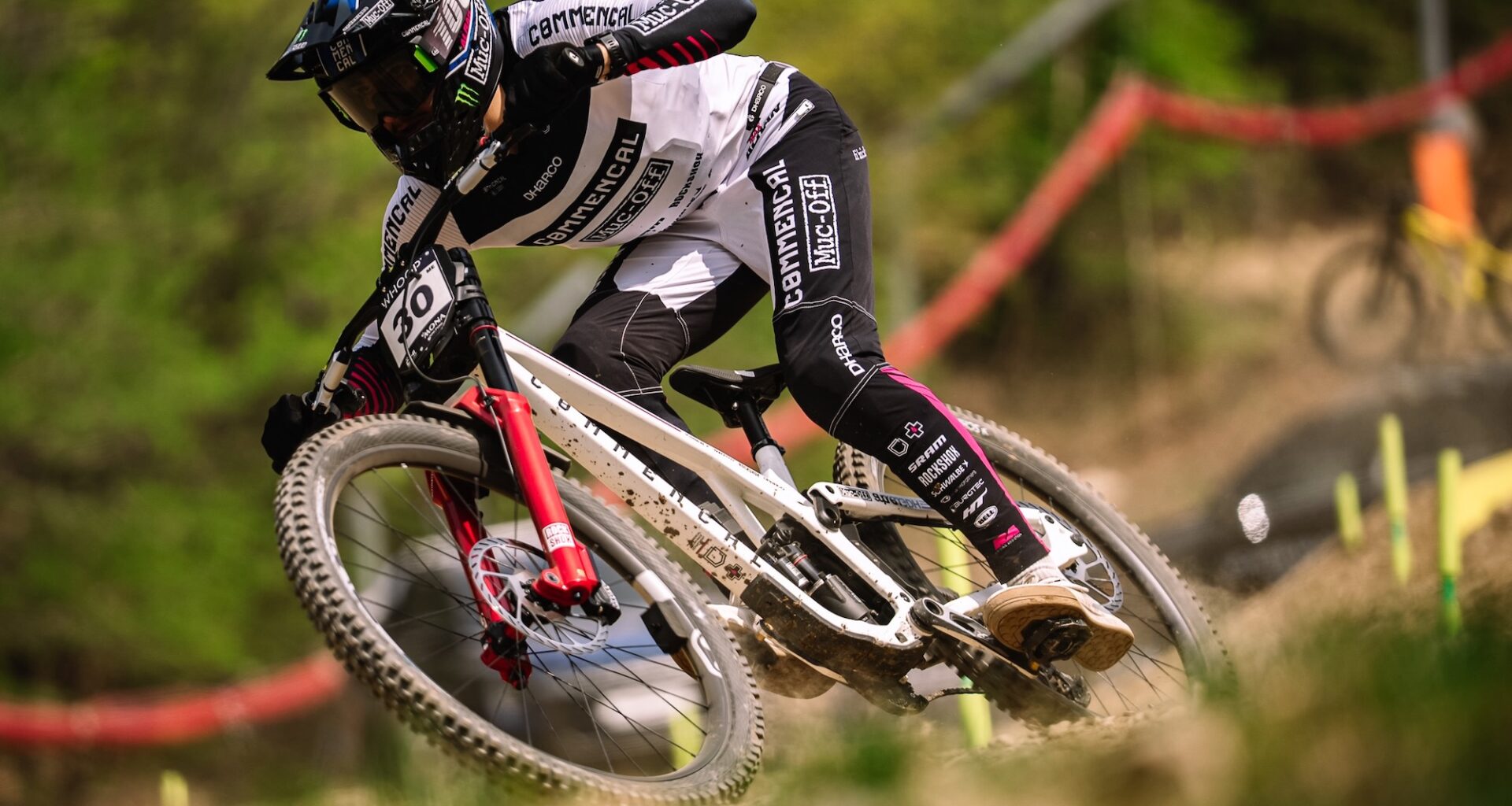 a Commencal team rider on the Supreme DH V5.2