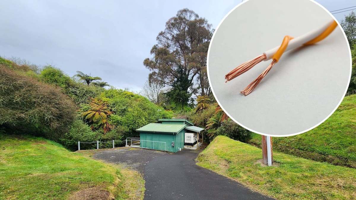 Rotorua copper theft: Thieves dig up 150m of cables from water site