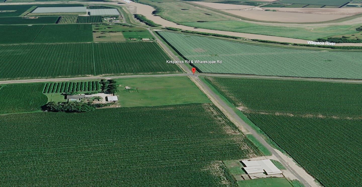 The crash happened about 5.20pm yesterday. Photo / Google Earth