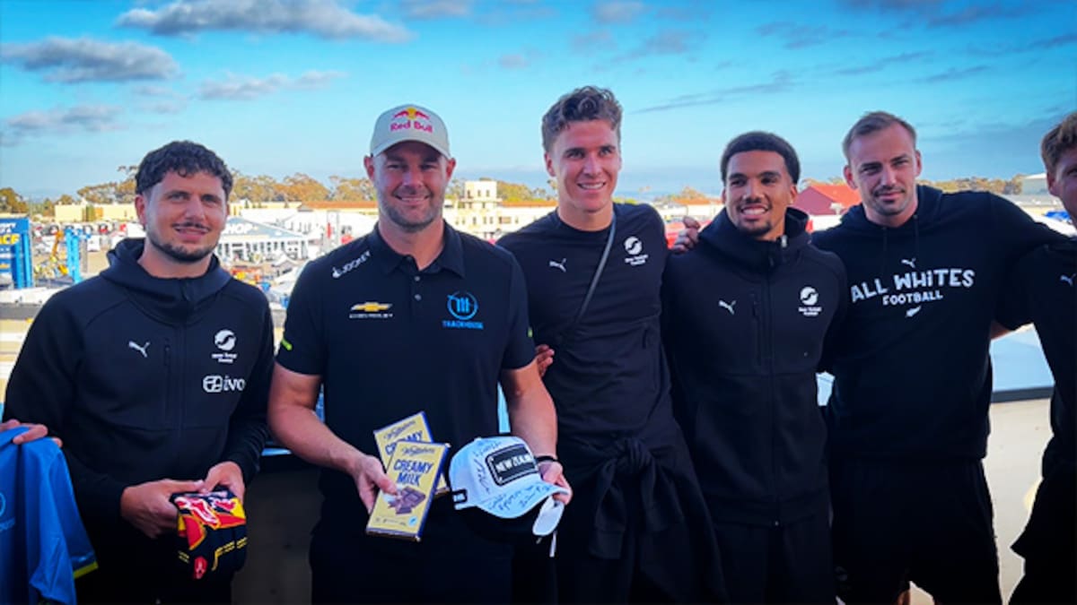 Fifa World Cup: All Whites visit Shane van Gisbergen before latest race at Naval Base Coronado