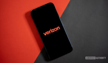 Verizon Wireles logo on phone stock photo 3