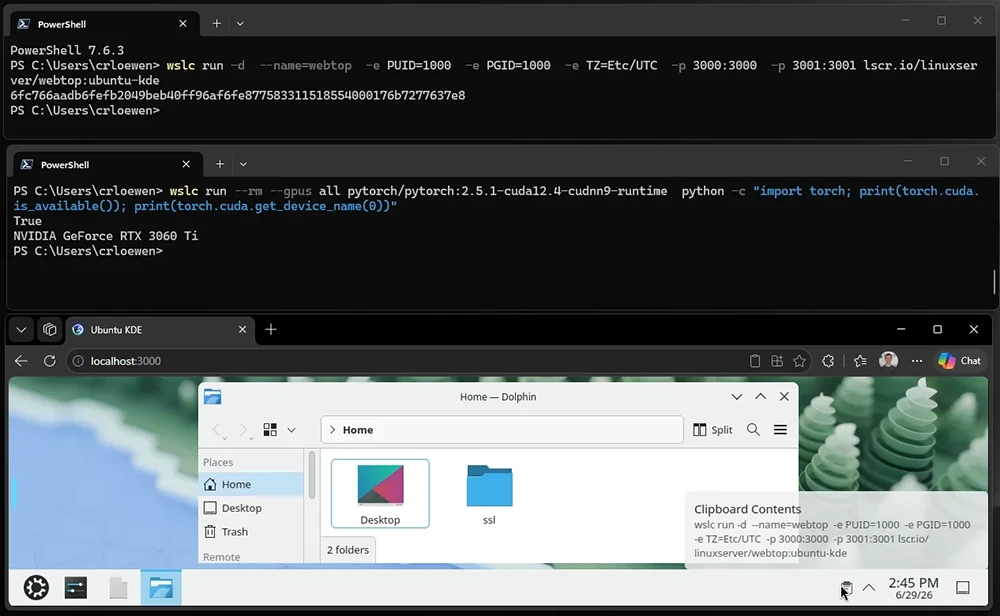 WSL containers WSL containers