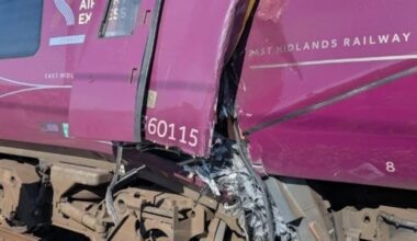 Two trains collide north of London, injuries reported