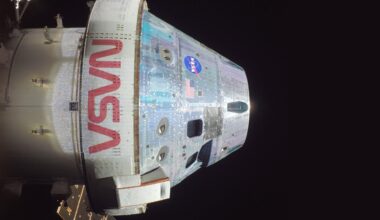 a silver cone-shaped spacecraft in space