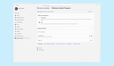 Windows Insider Program Experimental Beta Channels
