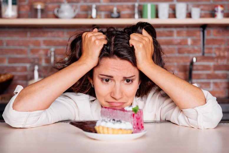 Woman Diet Craving Cake Dessert