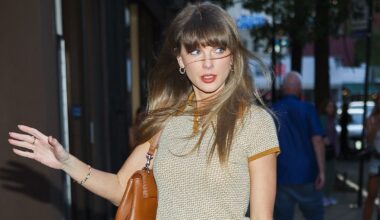 NEW YORK, NEW YORK - JUNE 15: Taylor Swift is seen in Greenwich Village on June 15, 2026 in New York City. (Photo by Aeon/GC Images)