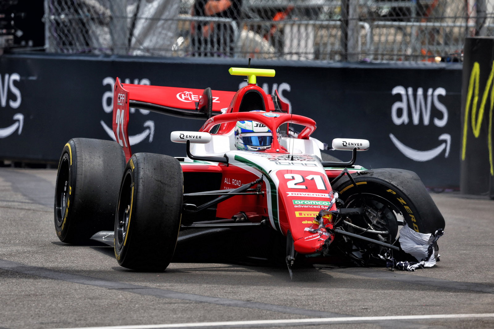 Wharton crashes at Monaco in rough return to F3