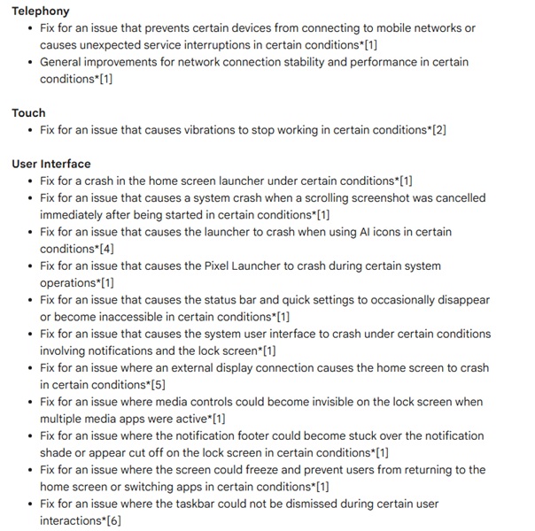 Google details a lost list of fixes in its June 2026 security update for Pixel phones.