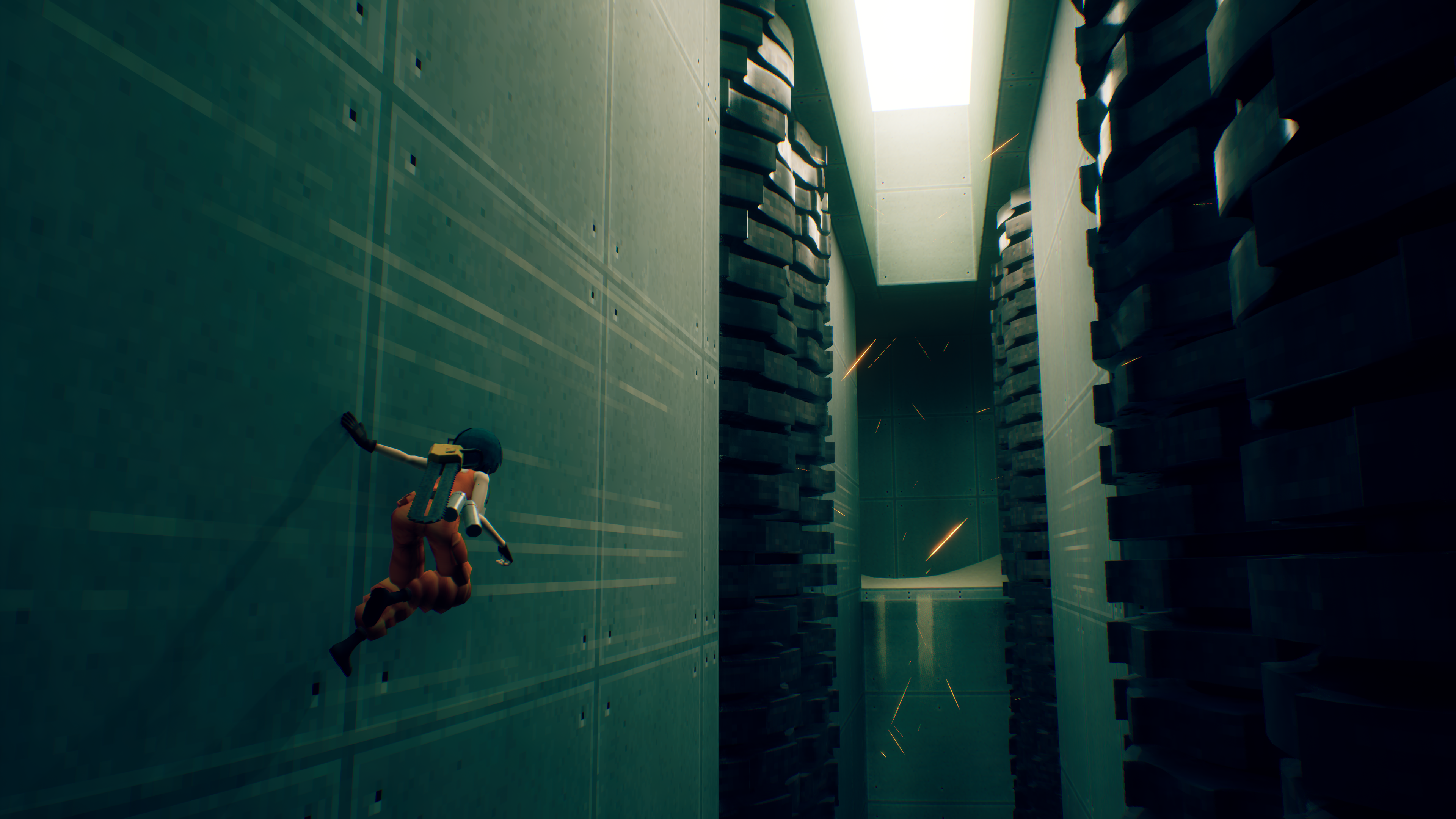 Game screens, stylised platforming world