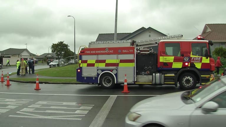 A FENZ truck outside the office this morning.