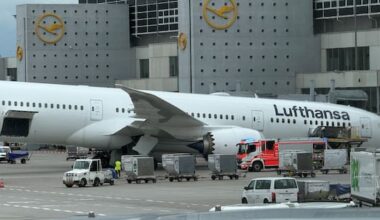 Workers injured after plane's nose falls to ground at German airport