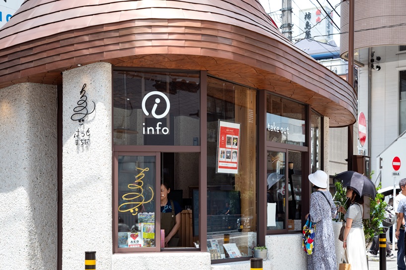 sculptural copper canopy tops micro-landmark community hub in tokyo by nikken sekkei - 3