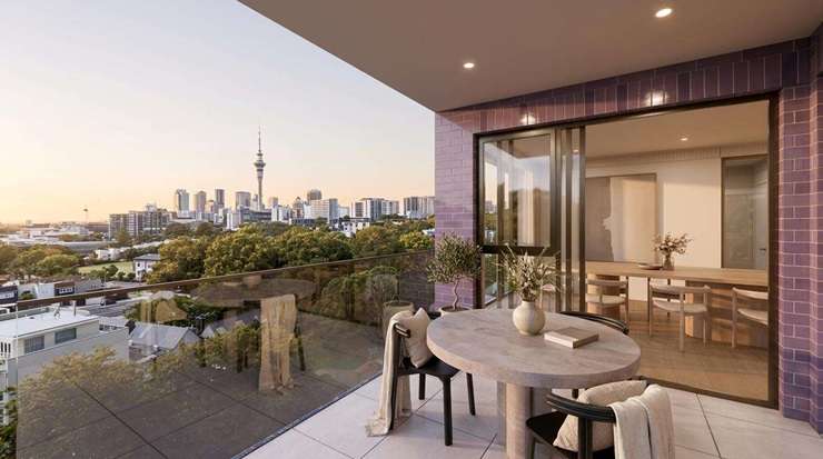 An artist's impression of the luxury penthouse apartment at Ockham's Kubrick building in Auckland's Freemans Bay. Photo / Supplied