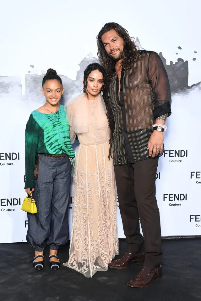 Lisa Bonet and Jason Momoa with their daughter Lola in 2019.Credit: Getty Images