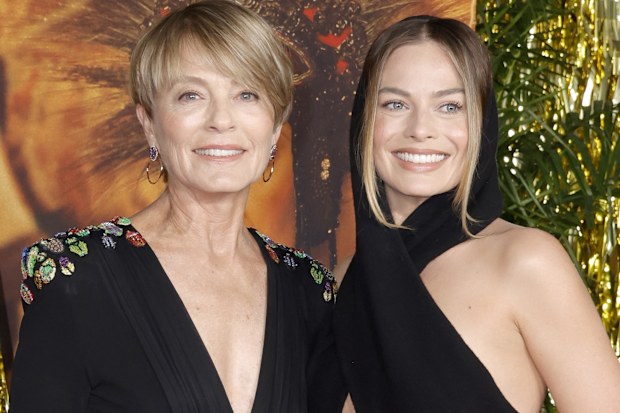 Sarie Kessler and Margot Robbie attend the Global Premiere Screening of "Babylon" at Academy Museum of Motion Pictures on December 15, 2022 in Los Angeles, California. (Photo by Frazer Harrison/Getty Images)
