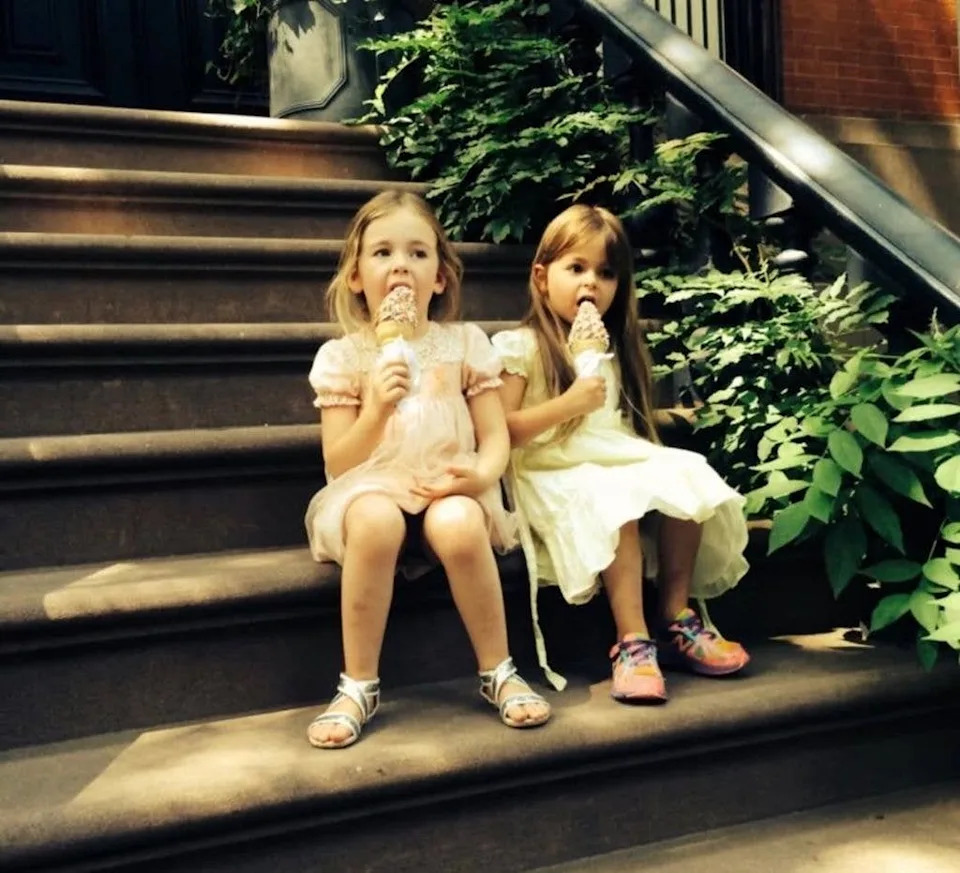 Photo shared by Sarah Jessica Parker of her twin daughters Tabitha and Loretta as babies in honor of their 17th birthday on June 22, 2026