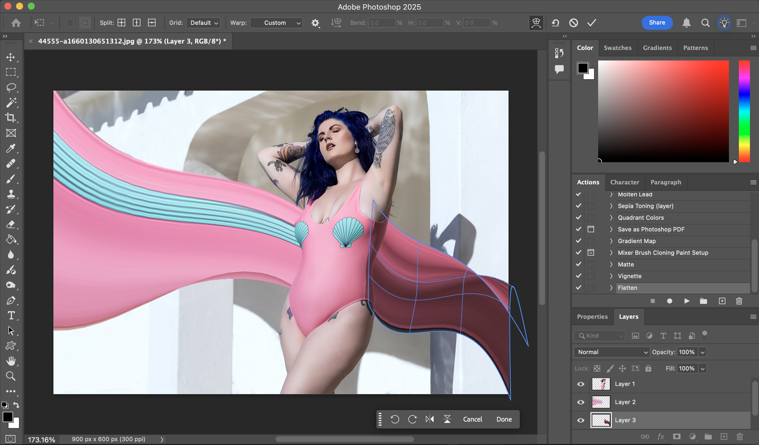 Pixel stretch tutorial step 6