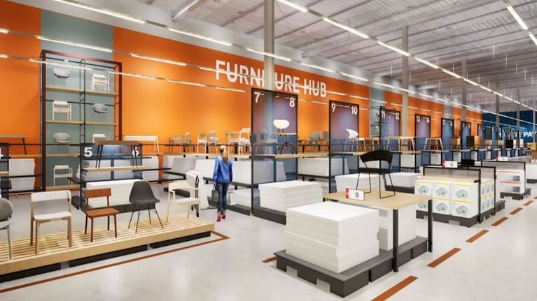 An artist's rendering of inside the completed Khome store in Melbourne.